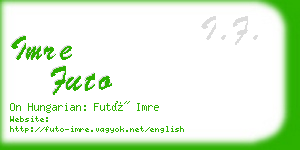 imre futo business card
